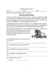 English Worksheet: english Comprehension