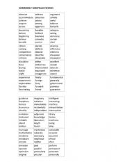 English Worksheet: Commonly misspelt words