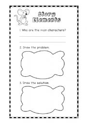 English Worksheet: Story Elements 