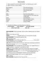 English Worksheet: movie