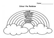 English Worksheet: Colour the rainbow