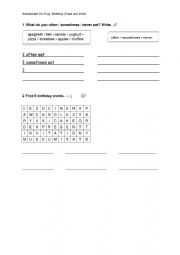 English Worksheet: Birthday