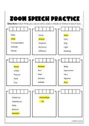 English Worksheet: speach practice 