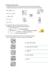 English Worksheet: Dengue prevetion