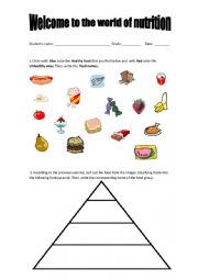 English Worksheet: Healthy food