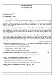 English Worksheet: EVALUATION FOR THIRD YEAR CLASSES 