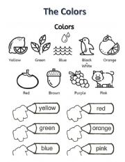 English Worksheet: The Colors 