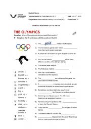 English Worksheet: Olympics