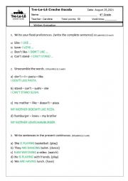 English Worksheet: ENGLISH EXERCISES