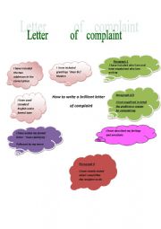 English Worksheet: letter of complain