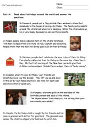 Birthdays around the world