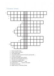 Canada - crossword
