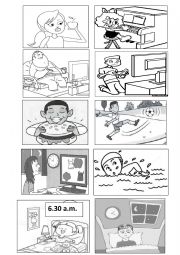 English Worksheet: Healthy and unhealthy activities