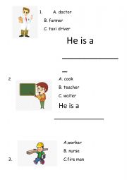 English Worksheet: doctor sheet