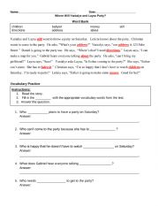 English Worksheet: Vocabulary - Directions