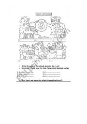 English Worksheet: CRAZY WILD ANIMALS