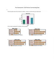 English Worksheet: 3.8A Review Summarizing Data 