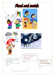 English Worksheet: Weather. Read and match