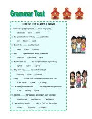 English Worksheet: Grammar exercise