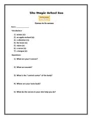 English Worksheet: The magic school bus 