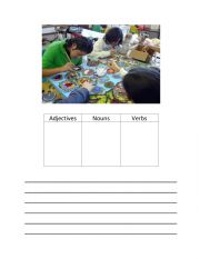 English Worksheet: Picture prompt for writing activity