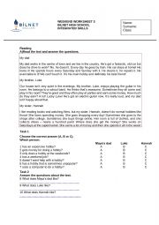 English Worksheet: Descripton of people and possessions