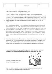 English Worksheet: The Tell Tale Heart