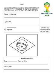 English Worksheet: The world cup