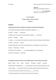 English Worksheet: Exercise upper-intermediate