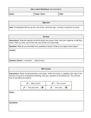 Demonstratives (Direct Instruction)