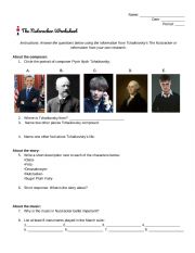 English Worksheet: The Nutcracker Worksheet