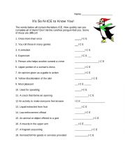 English Worksheet: Spelling work