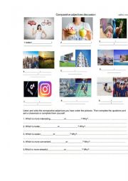 English Worksheet: Comparatives