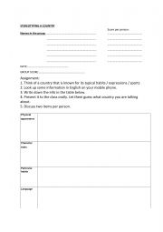 English Worksheet: Stereotyping a country