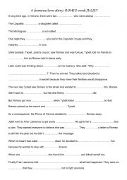 Romeo and Juliet Worksheet 