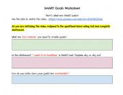 English Worksheet: SMART Goals Worksheet 