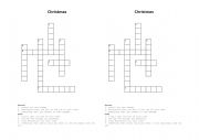 English Worksheet: christmas crisscross