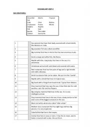 English Worksheet: Vocabulary