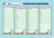 English Worksheet: Singular Vs Plural Noun