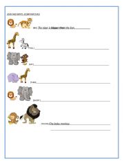 English Worksheet: Comparayive and Superlative 