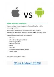 English Worksheet: Androind vs Apple