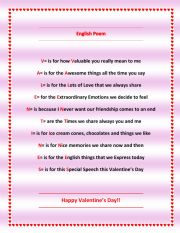 Valentine�s day Poem