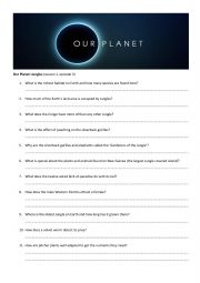 English Worksheet: Our planet - Jungles