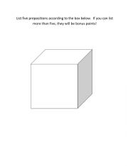 Prepositions with a box