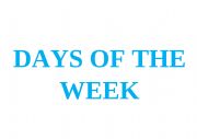 English Worksheet: Days of the week_flashcards