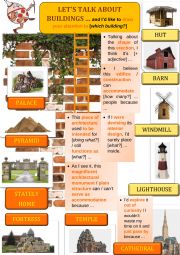 English Worksheet: LET�S TALK ABOUT BUILDINGS ... [speaking activity]