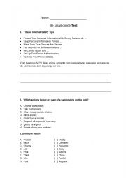 English Worksheet: Be smart online 