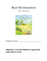 English Worksheet: Blue Hill Meadows Packet