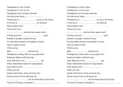 English Worksheet: Thanksgiving rap