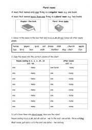 English Worksheet: Plural Nouns